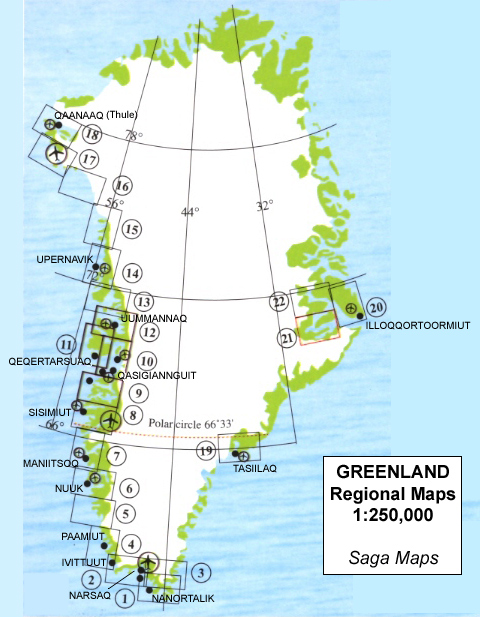 Greenland Physical Map